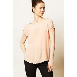 Anthropologie Maeve Swiss Dot Blouse